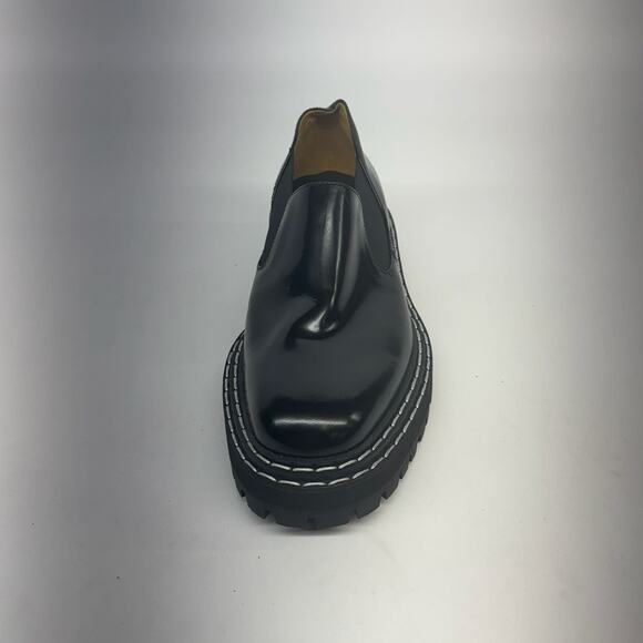 Proenza Schouler Black Leather Platform Slip-On Loafers Size 10 New Without Box - Picture 2 of 5